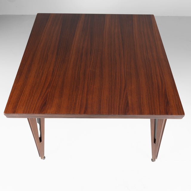 Mid-Century Extendable Wooden Table, 1950s, in Restored conditions. Designed 1960 to 1969