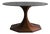 Dark-Finish Bamboo Table with Circular Smoked Glass Top from Vivai Del Sud, 1970s For Sale