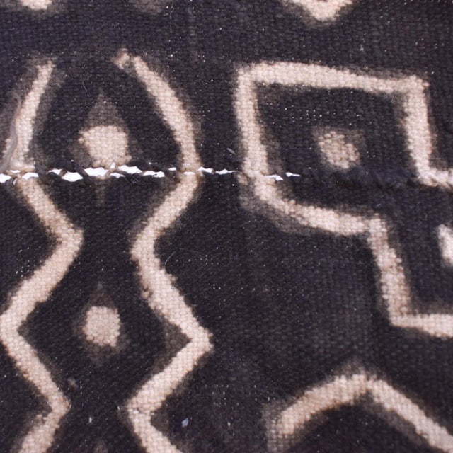 Late 20th Century Vintage Black Mudcloth Textile 59x29 Inch For Sale In Denver - Image 6 of 8