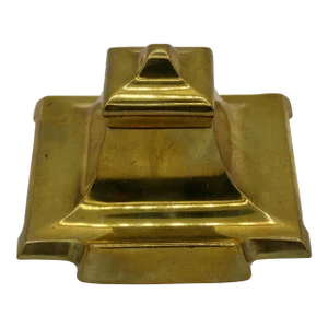 C. 1930 English Art Deco Brass Inkwell