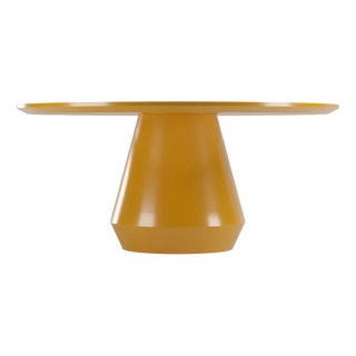 Modern Charlotte Dining Table in Lacquer in Yellow by Collector For Sale