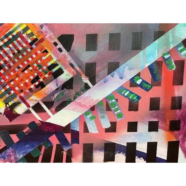 Mid 20th Century "Downtown San Francisco" Cityscape Acrylic Abstract by Charles Hamilton For Sale - Image 5 of 8