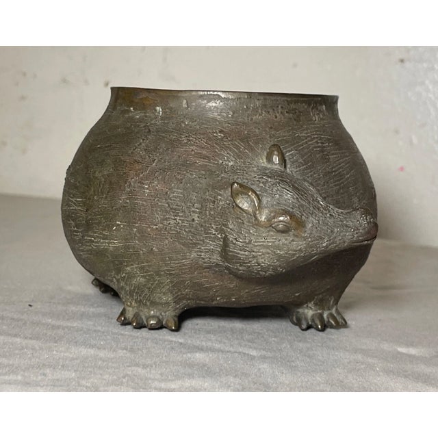 Antique 19th Century Solid Bronze Armadillo Figural Animal Bowl Sculpture Statue For Sale - Image 4 of 14