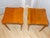 Vintage Pair Mid Century Clover End Side Tables features curved edges and long tapered legs. Solid Maple wood with a...
