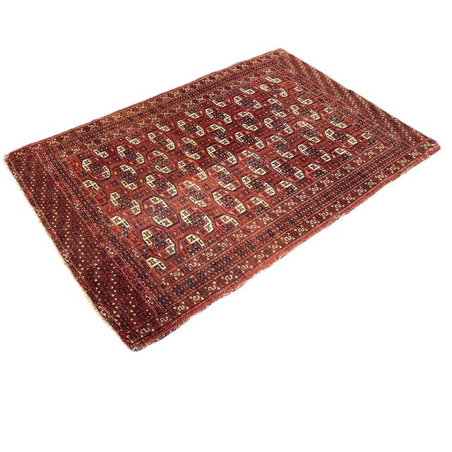 1960s Vintage Tekke Turkoman Rug For Sale - Image 5 of 11