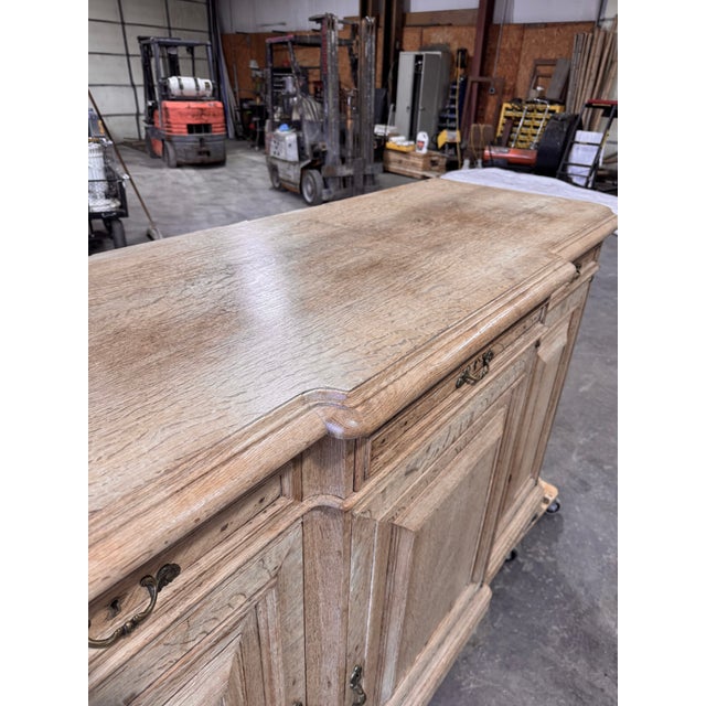 1910s 19th Century Bleached Oak Server For Sale - Image 5 of 18
