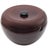 Late 20th Century Japanese Urushi Lacquered Rice Bowl With Lid and Box – Maroon Finish For Sale - Image 5 of 10