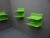 Very rare wall shelves by Ernest Igl. Material plastic (probably Baydur). Color green. Good and authentic original...
