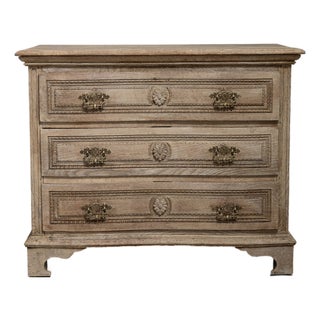 19th Century Louis XV Oak Chest of Drawers For Sale