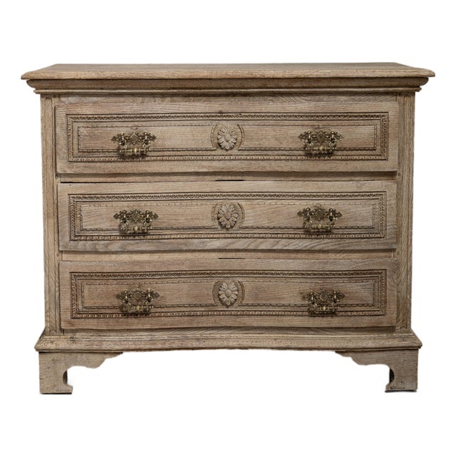19th Century Louis XV Oak Chest of Drawers For Sale