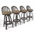 These four bars stools have a terrific organic modern design– the rattan frames are finished in a rich, dark maduro...