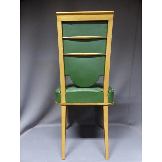 Mid-Century French Bronze and Leather Dining Chairs, Set of 12 For Sale - Image 6 of 13