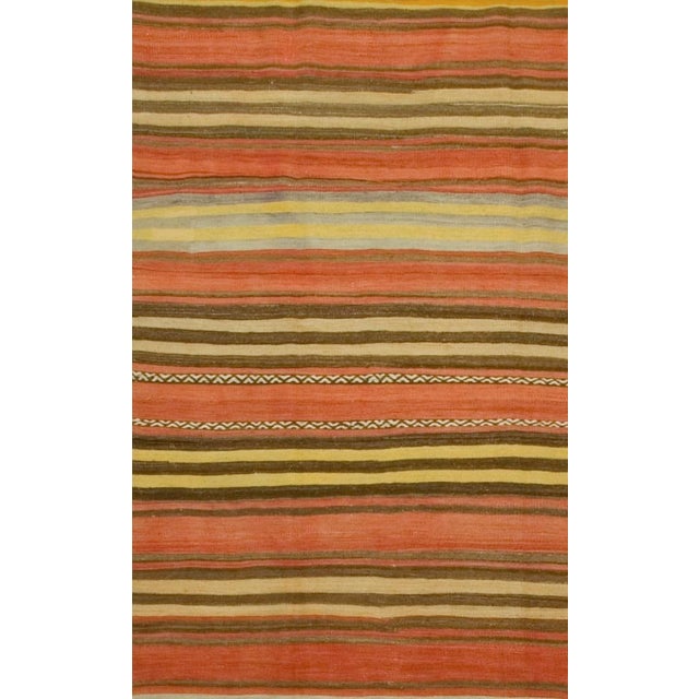 Vintage Turkish Kilim Runner Rug 5ft 5in X 16ft 6in For Sale In New York - Image 6 of 8