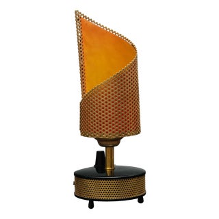 Small Vintage Metal Table Lamp, 1950s For Sale
