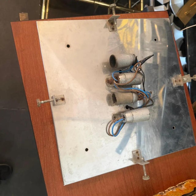 1960s Mid-Century Modern Orange and Blue Ceiling Light by Nason for Mazzega For Sale - Image 10 of 10
