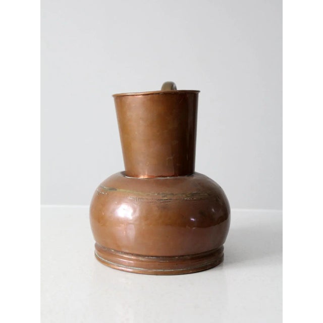 Metal Antique Dutch Copper Ewer With Brass Handle For Sale - Image 7 of 13