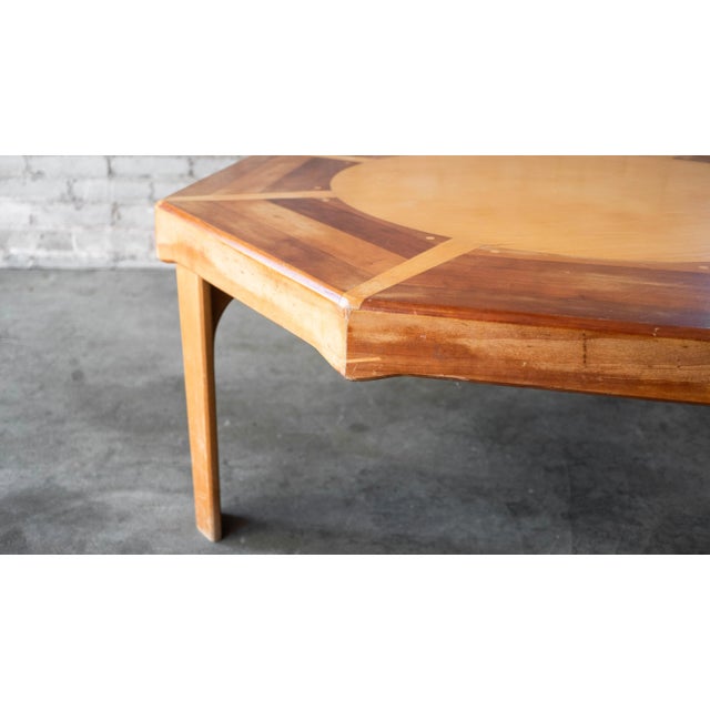 Mid 20th Century Vintage Sculptural Wooden Octagon Coffee Table For Sale - Image 11 of 18