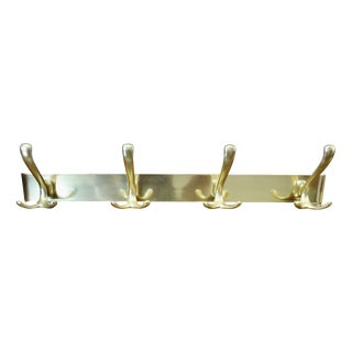Modernist Coat Rack in Gold-Plated Aluminum, 1960s For Sale