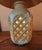 Lattice Cutout Glow Lamps Grass Cloth Shade For Sale - Image 4 of 12