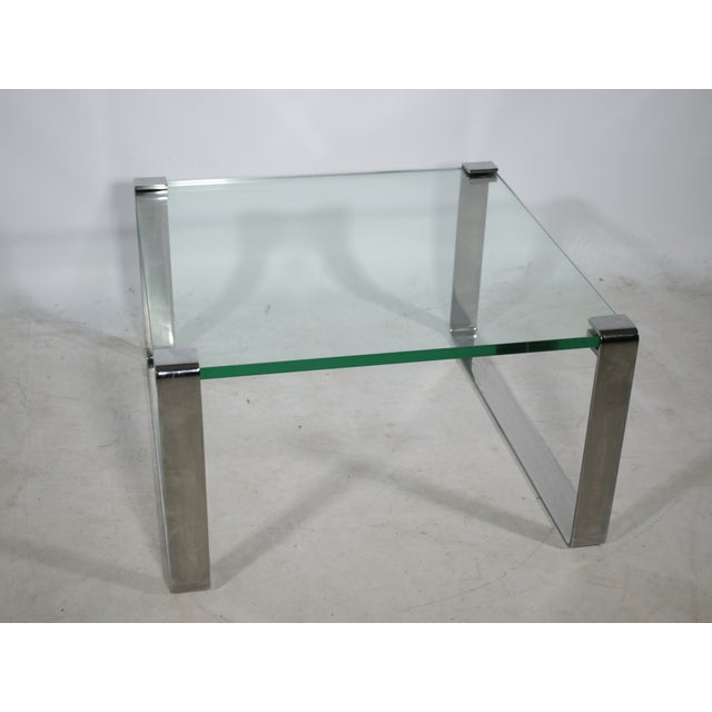 Silver Narrow Glass and Chrome Coffee Table 1022 Klassik by Draenert, 1970s For Sale - Image 8 of 10