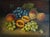 1940s Still Life Oil Painting on Linen of Peaches and Grapes in Gold Frame For Sale - Image 4 of 8