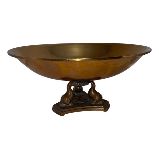 Swedish Art Deco Bronze Centerpiece attributed to Nordiska Juvelaktiebolaget, 1930s For Sale
