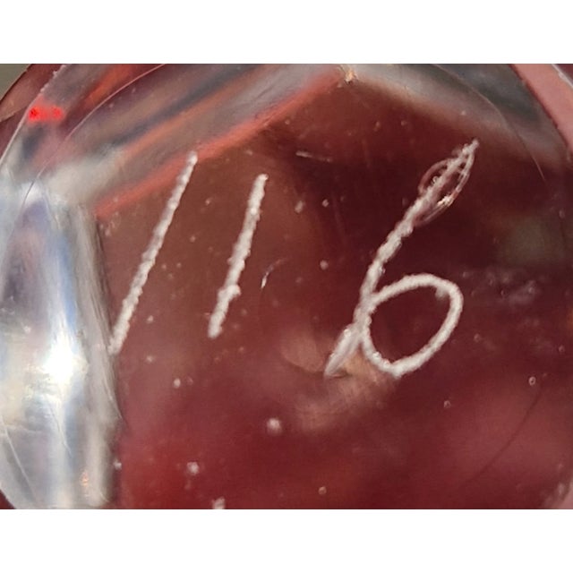 Glass Early 20th Century American Brilliant Period Cut Glass-Perfume Bottle-Sunburst Pattern #116 For Sale - Image 7 of 7