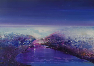 Barbara Hubert, Night of Falling Stars 2, 2025, Oil on Canvas