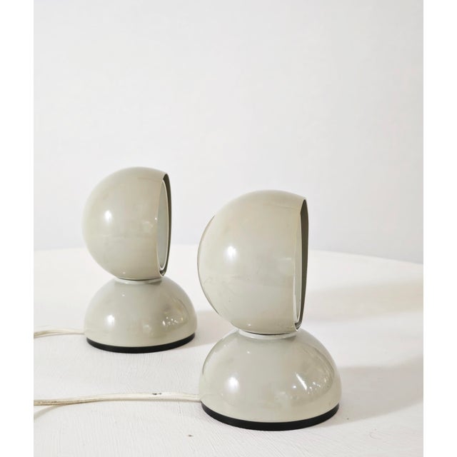 Metal Eclisse Italia Table Lamps by Vico Magistretti for Artemide, 1965, Set of 2 For Sale - Image 7 of 18