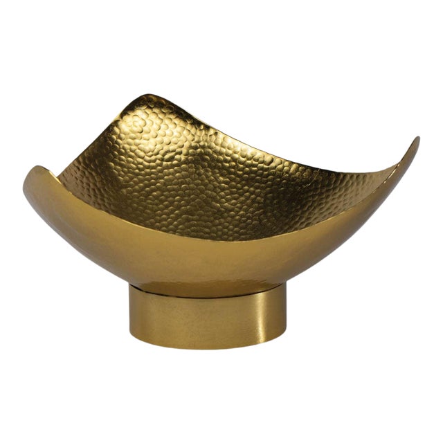 Regina Andrew Milo Steel Bowl, Brass, Small For Sale