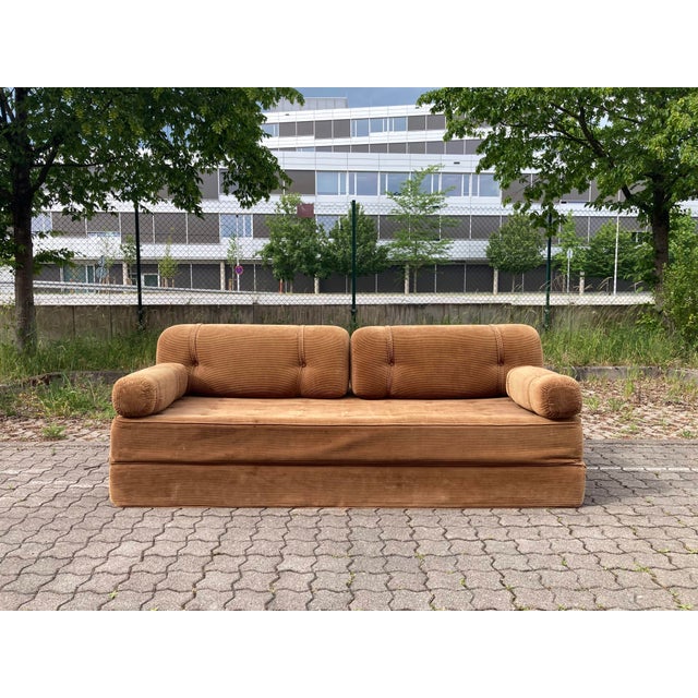 Mid-Century Modern Vintage Brown Daybed Sofa, 1970s For Sale - Image 3 of 17