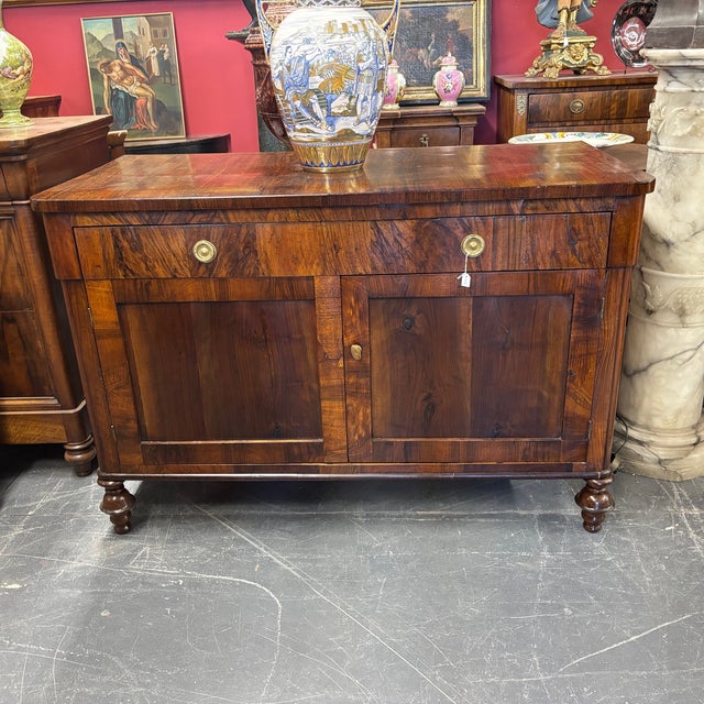 Antique Charles X Sideboard in Veneered Walnut, 1800s For Sale - Image 18 of 18