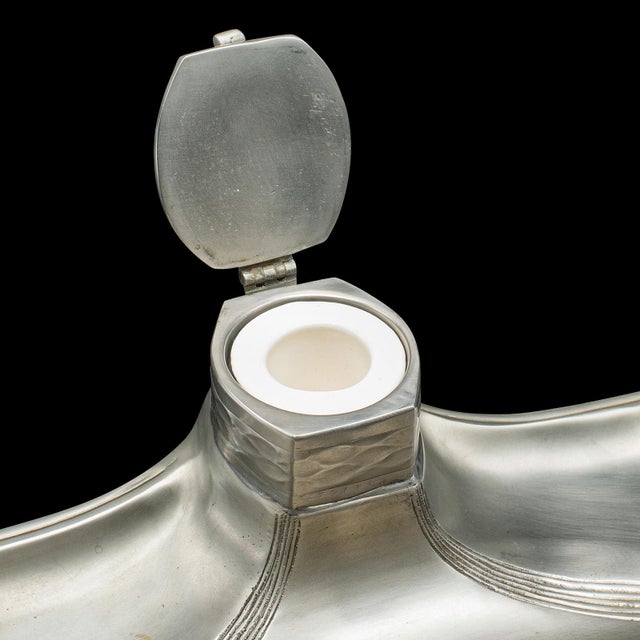 Gray 1930's Vintage Parisian Ink Tray For Sale - Image 8 of 12