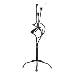 Large Floor Candleholder in Metal, 1950s For Sale