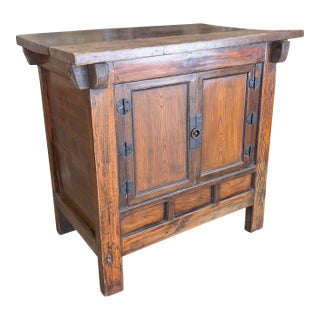 19th Century Antique Korean Provincial Kitchen Chest (Japandi / Wabi-Sabi) For Sale