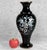 - Original 1970s Chinese Chinoiserie Vase - Black Enamel over Brass with Exposed Brass Rim & Base - Wonderful Mother of...