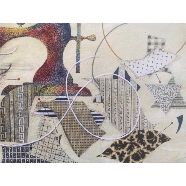 1990s All Sewn Up Trompe l'Oeil Superrealism Framed Modern Still Life Painting, Mary Faulconer For Sale In New Orleans - Image 6 of 7