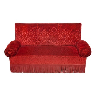 Red Alsatian Sofa, 1950s For Sale