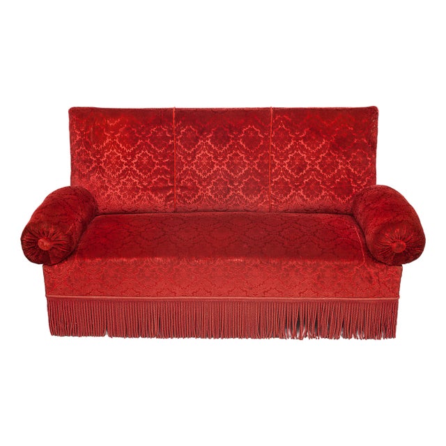Red Alsatian Sofa, 1950s For Sale