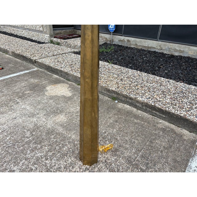 Brass 1960s French Modern Brass Floor Lamp For Sale - Image 8 of 10