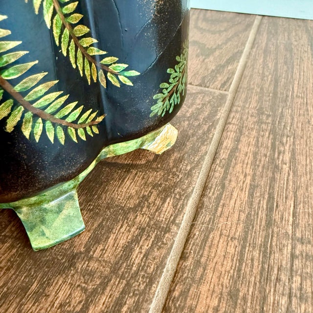 Black Gorgeous Bradburn Gallery Midnight Fern Table Lamp W Butterflies Vintage Style For Sale - Image 8 of 12