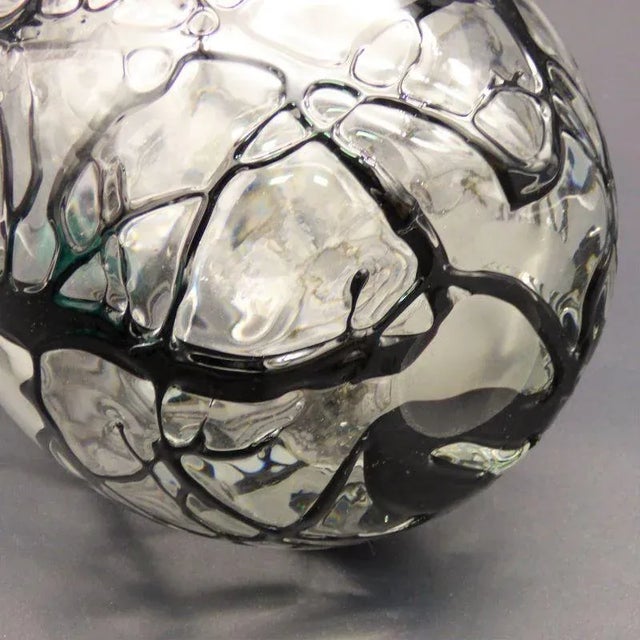 Large Handmade Murano Glass Vase, Italy, 1960s For Sale - Image 4 of 7