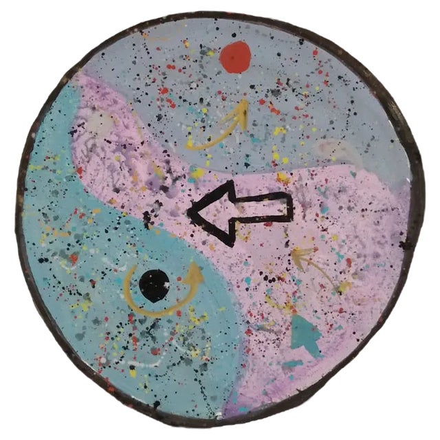 Domingo Millan, Composition, 1986, Mixed Media on Paper For Sale