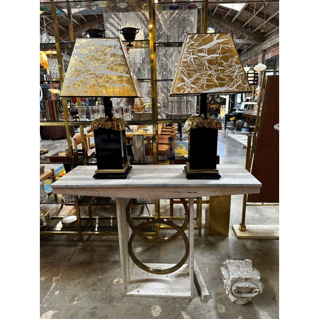 Art Deco Pair of 1980s Art Deco Italian Table Lamps For Sale - Image 3 of 10