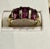 Affordable 6 Square Garnet Ring 14 Karat Yellow Gold Size 6.75 For Sale - Image 11 of 18