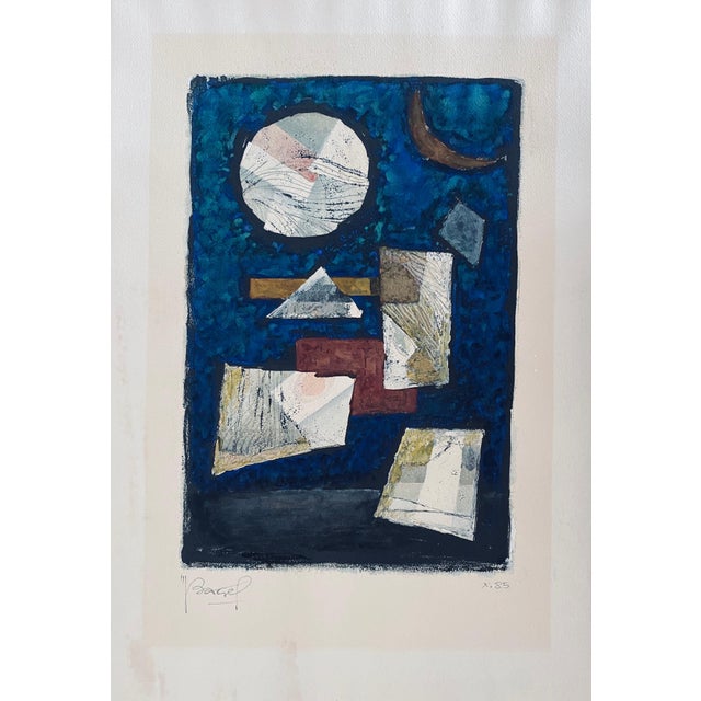 Modern Moses Bagel Bahelfer, Polish French Judaica Watercolor Gouache Painting Original Bauhaus Yiddish Art For Sale - Image 3 of 8