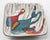 Set of Four Italian Leather-Backed Ceramic Dishes Florence, Circa 1950 For Sale - Image 9 of 18