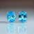 Magnificent Natural Finely Faceted Quality large 5.79 TW Blue Topaz Stud Earrings set in 14k White Gold Certified $599...