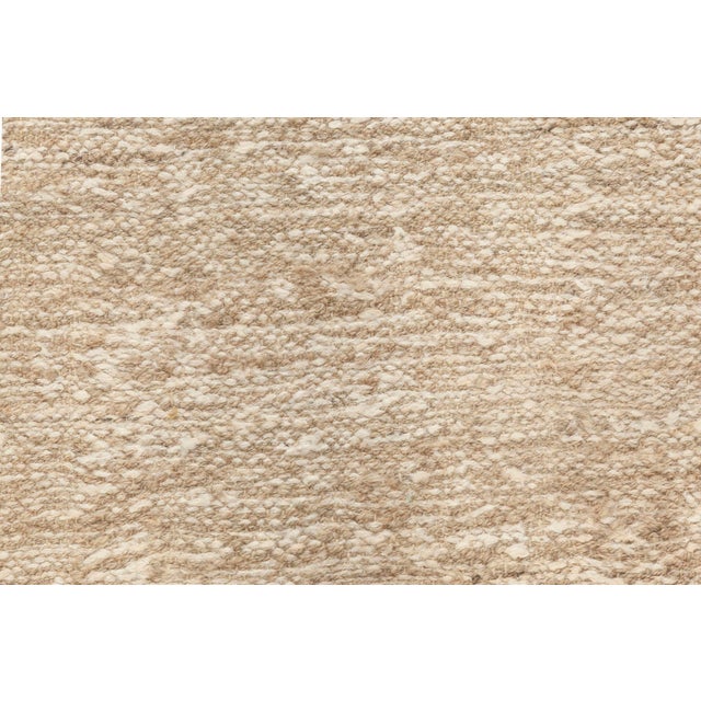 Modern Flat-Weave Beige Hemp and Wool Runner by Doris Leslie Blau. Size: 1'10" × 12'0" (55 × 365 cm) Understated elegance...