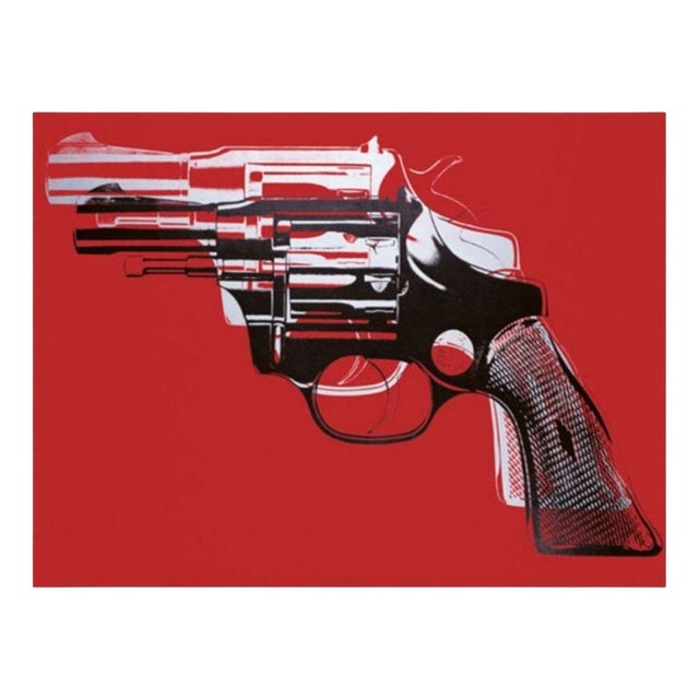 Andy Warhol, Guns (White and Black on Red), Digital Print For Sale